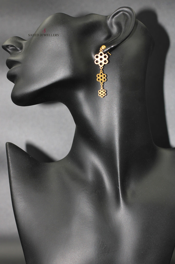 21K Gold Screw Earrings by Saeed Jewelry - Image 3