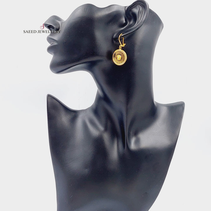 21K Gold Shankle Earrings by Saeed Jewelry - Image 3