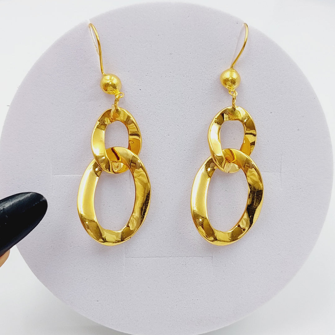 21K Gold Shankle Earrings by Saeed Jewelry - Image 1