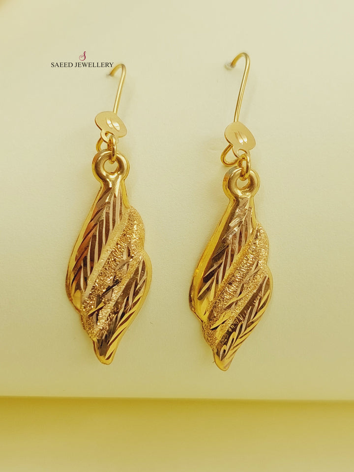 21K Gold Shankle Earrings by Saeed Jewelry - Image 5