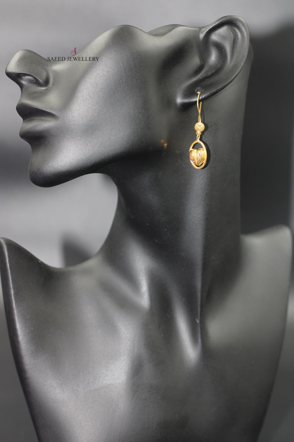 21K Gold Shankle Earrings by Saeed Jewelry - Image 2