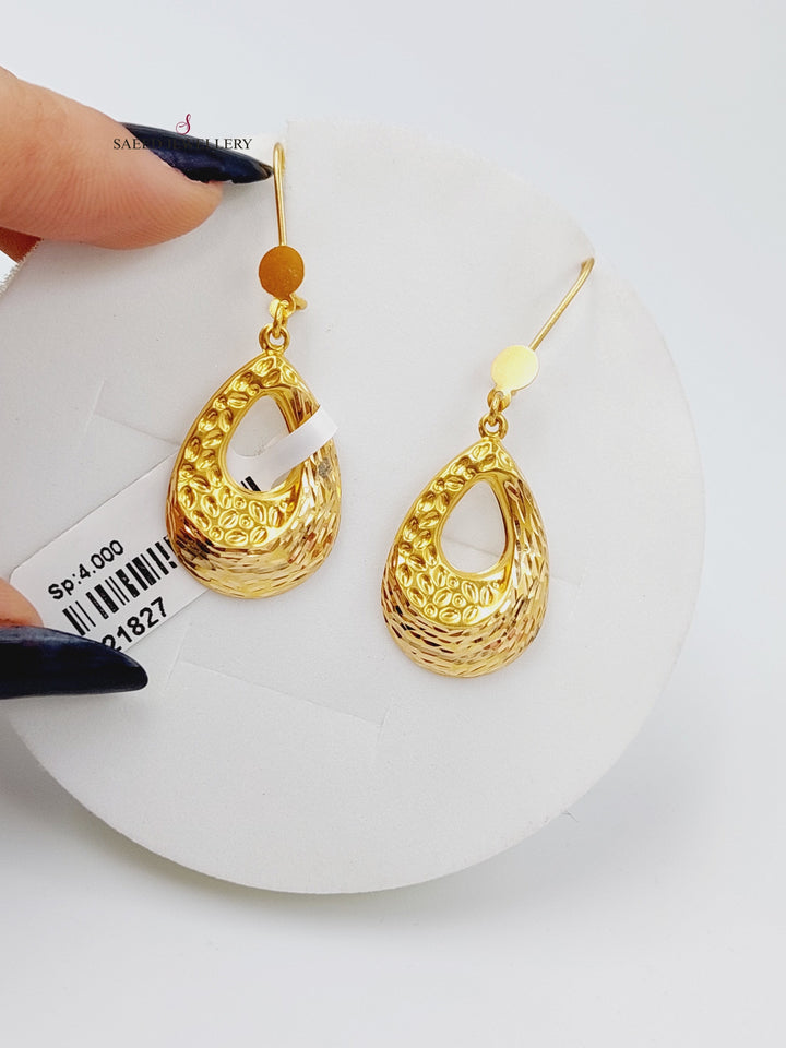 21K Gold Shankle Earrings by Saeed Jewelry - Image 5