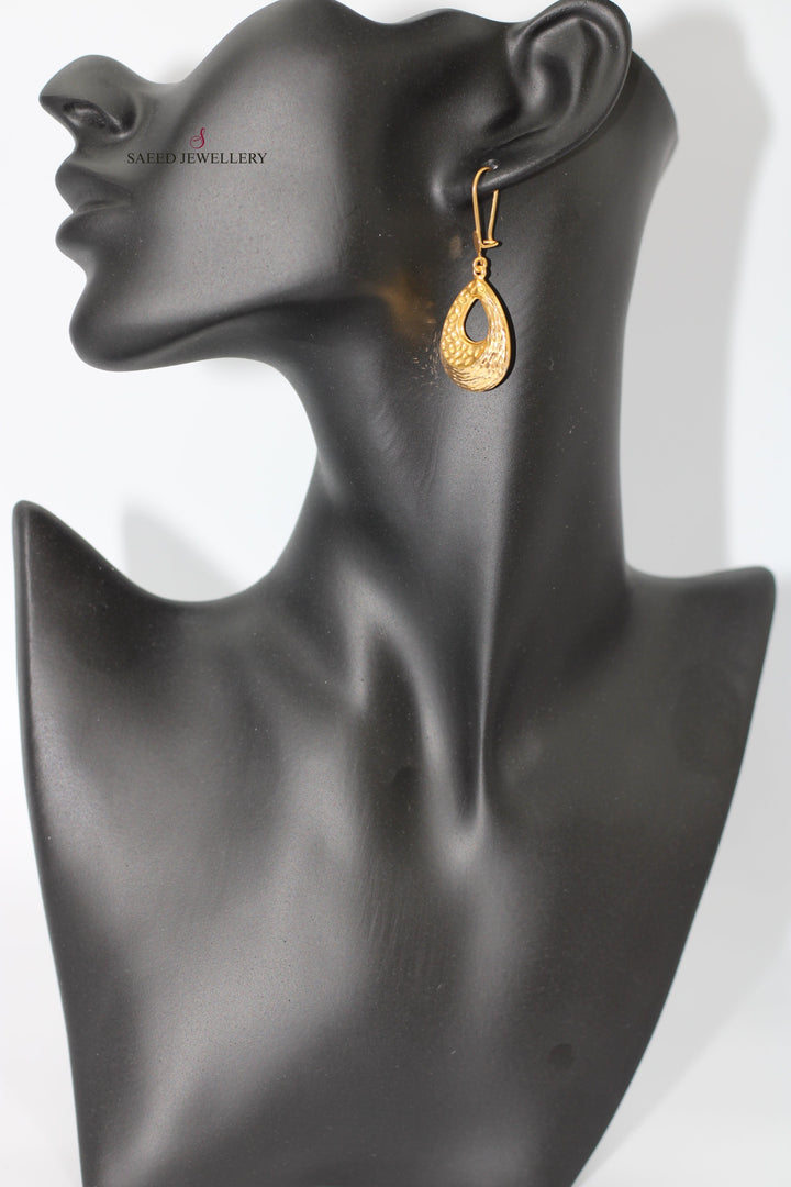 21K Gold Shankle Earrings by Saeed Jewelry - Image 3