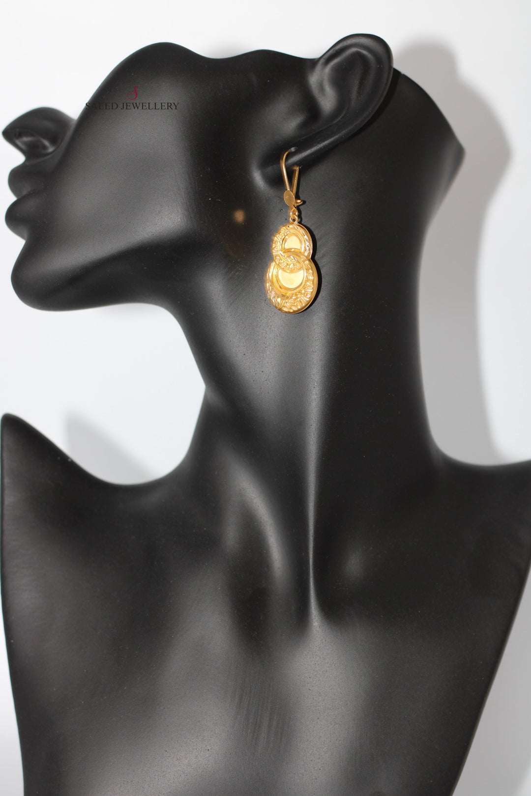 21K Gold Shankle Earrings by Saeed Jewelry - Image 3