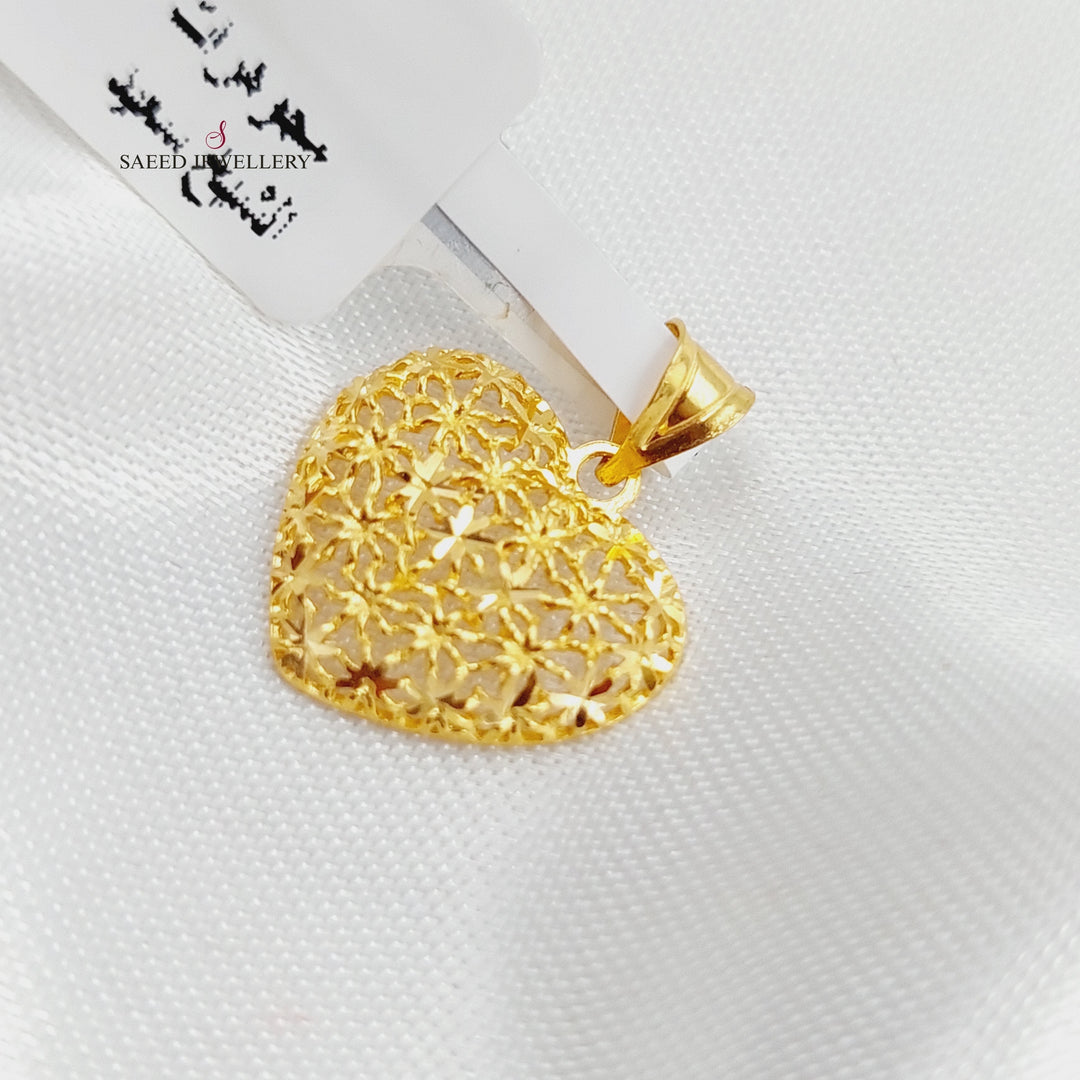 21K Gold Small Pendant by Saeed Jewelry - Image 3