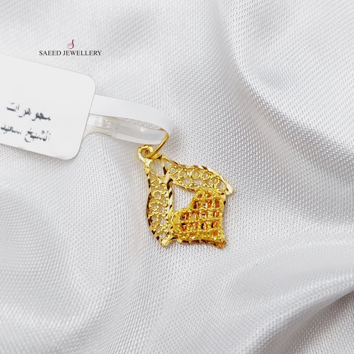 21K Gold Small Pendant by Saeed Jewelry - Image 2