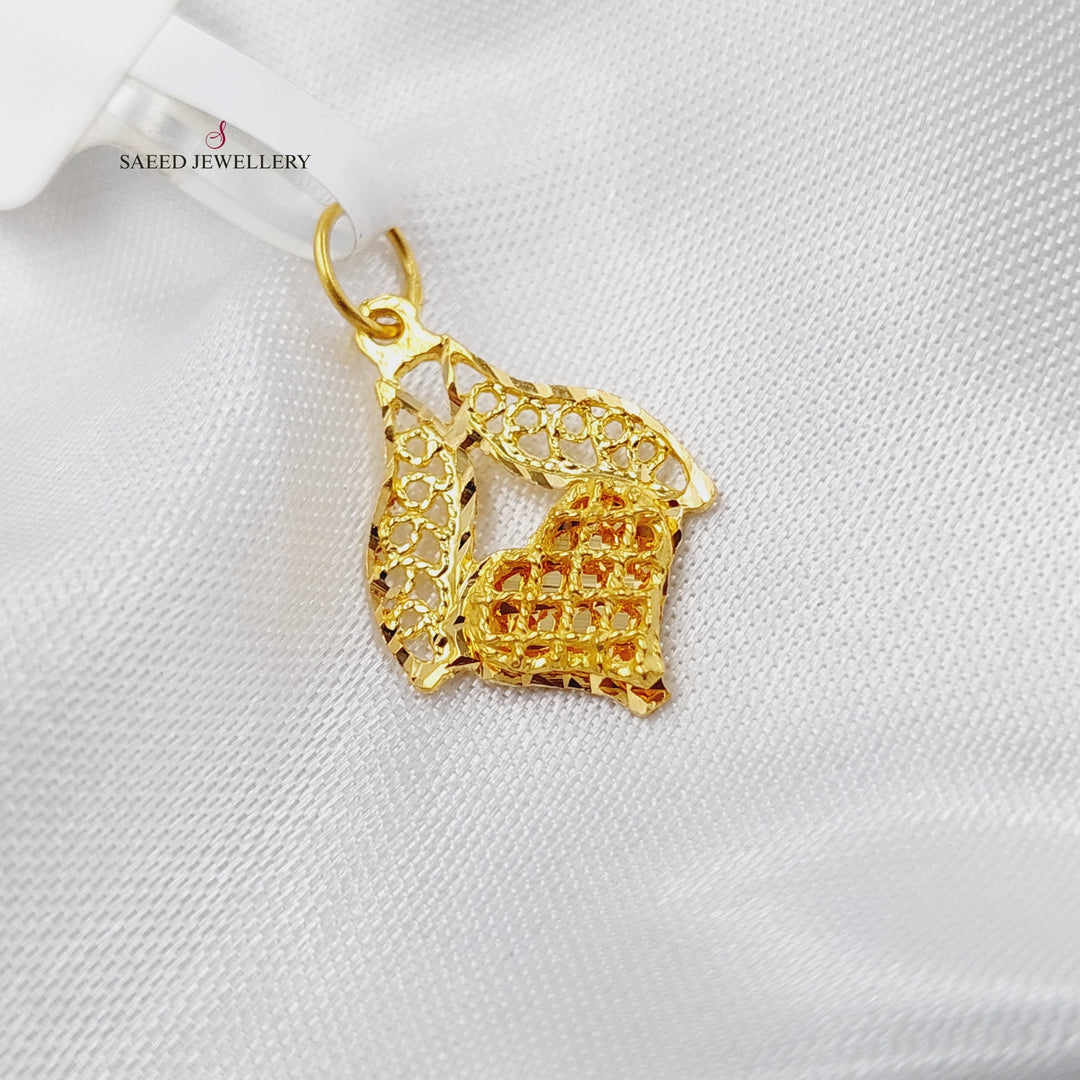 21K Gold Small Pendant by Saeed Jewelry - Image 1