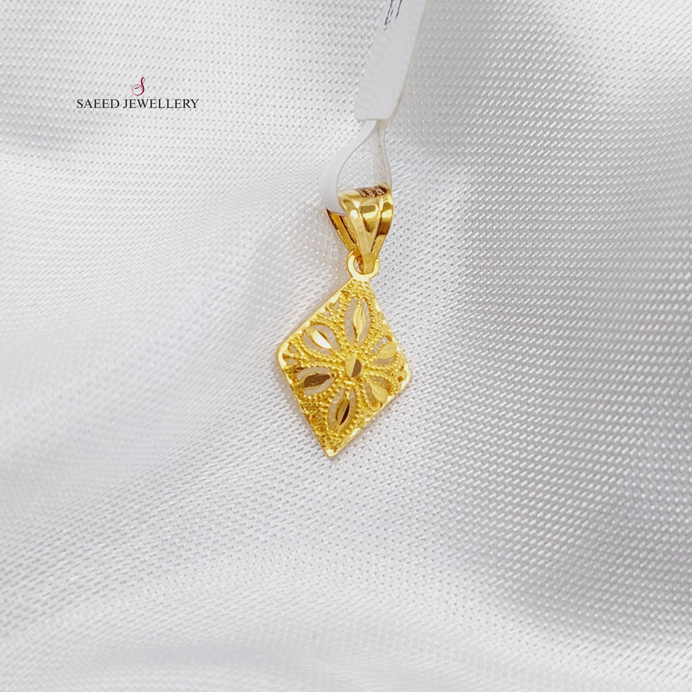 21K Gold Small Pendant by Saeed Jewelry - Image 2