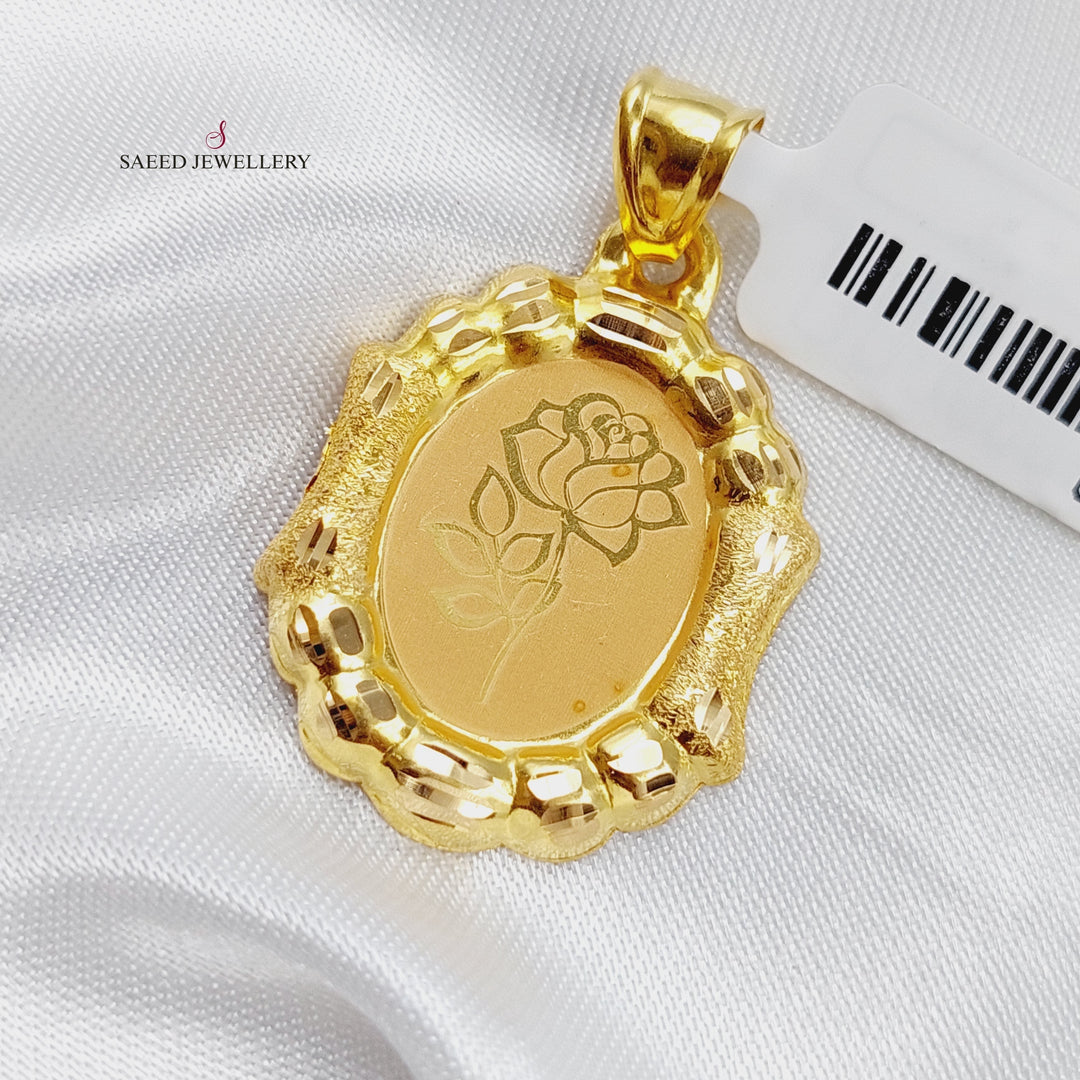 21K Gold Soft Pendant by Saeed Jewelry - Image 3