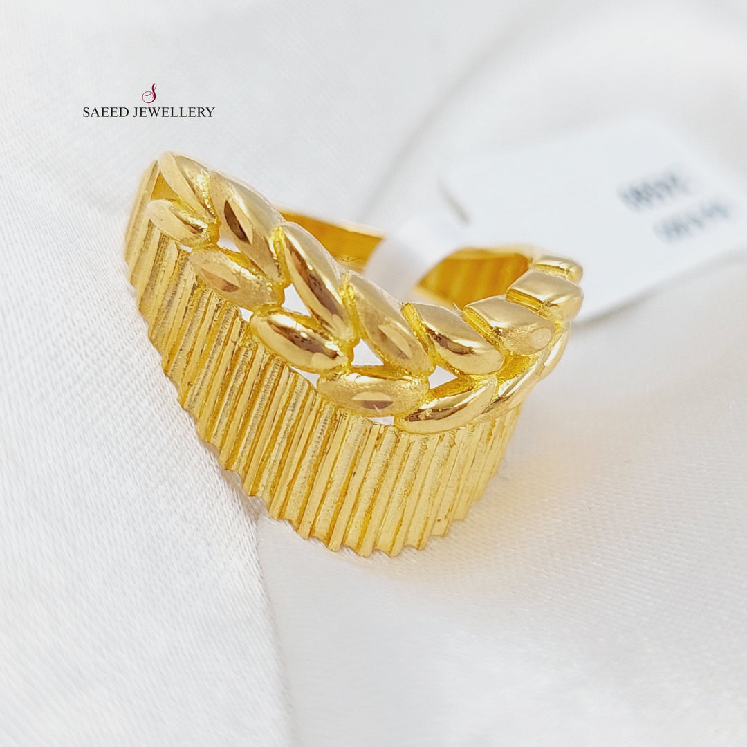 21K Gold Speck Ring by Saeed Jewelry - Image 3