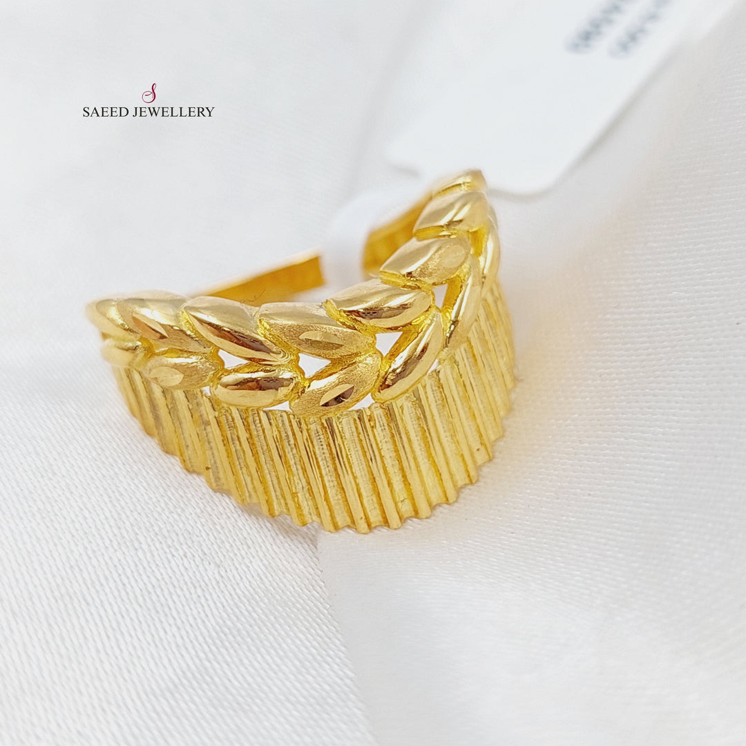 21K Gold Speck Ring by Saeed Jewelry - Image 5