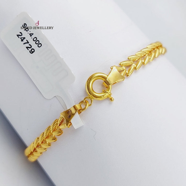 21K Gold Spike Bracelet by Saeed Jewelry - Image 7