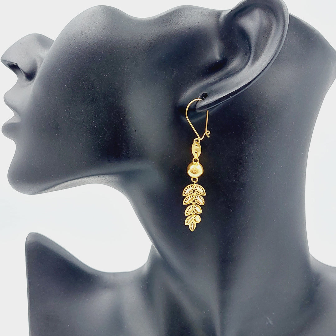 21K Gold Spike Earrings by Saeed Jewelry - Image 2