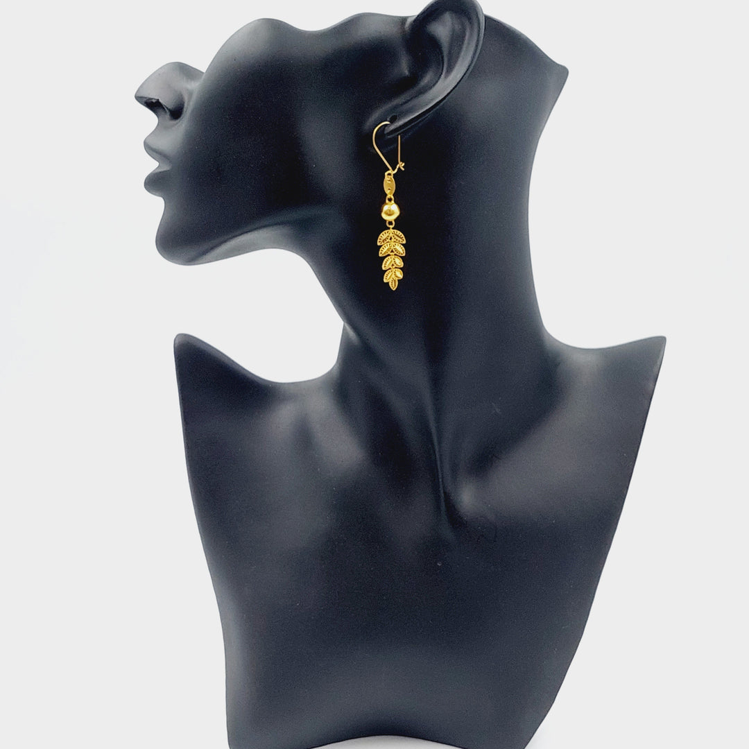 21K Gold Spike Earrings by Saeed Jewelry - Image 3