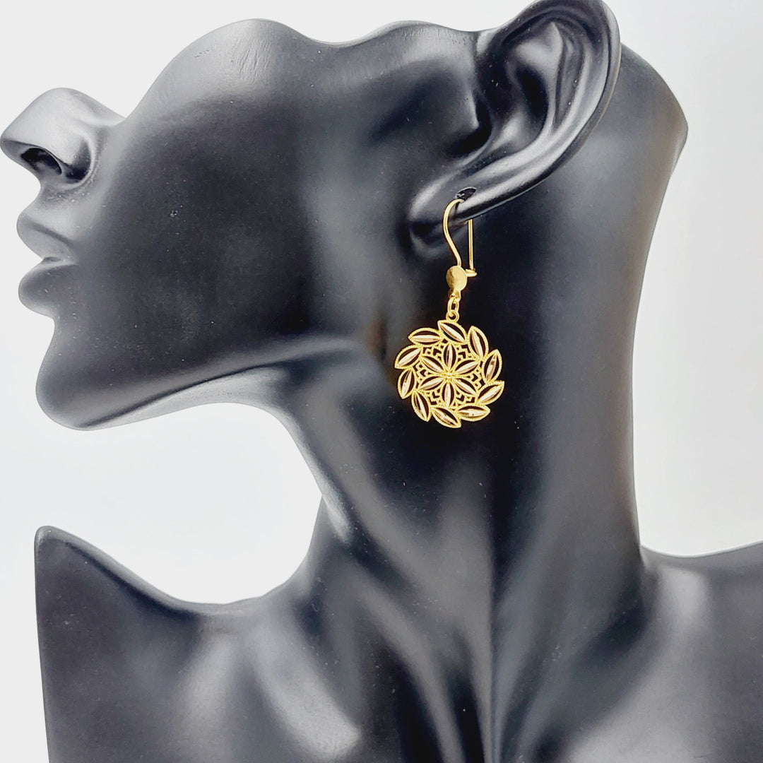 21K Gold Spike Earrings by Saeed Jewelry - Image 2