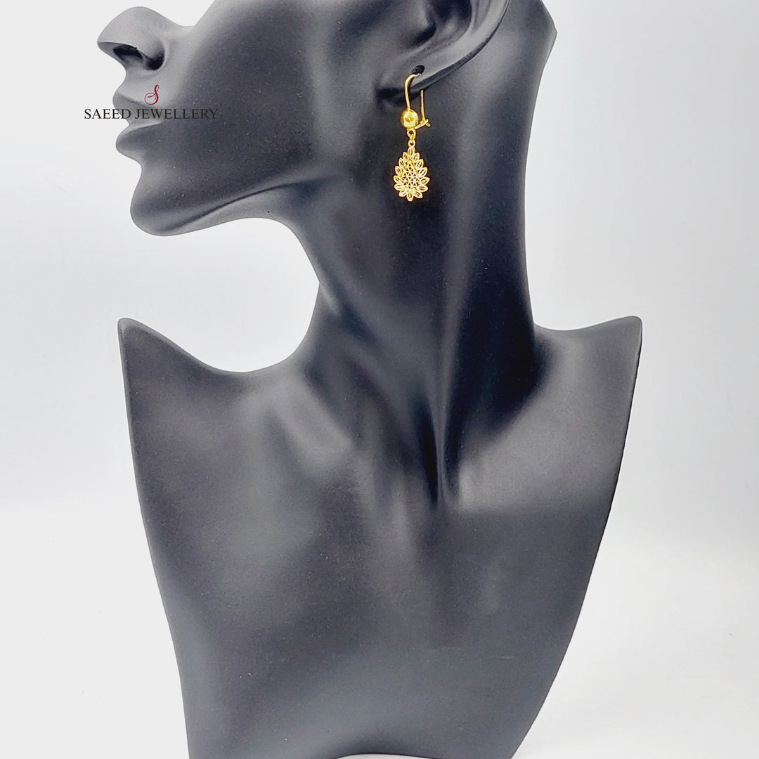 21K Gold Spike Earrings by Saeed Jewelry - Image 2