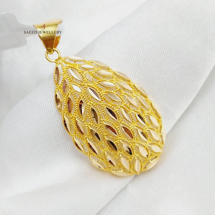 21K Gold Spike Pendant by Saeed Jewelry - Image 1