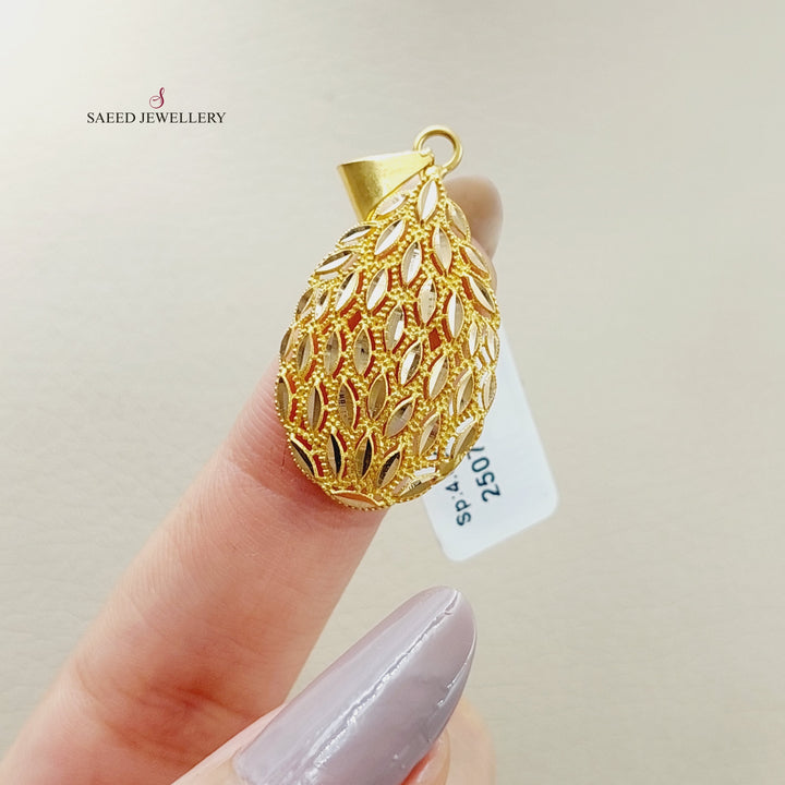 21K Gold Spike Pendant by Saeed Jewelry - Image 2