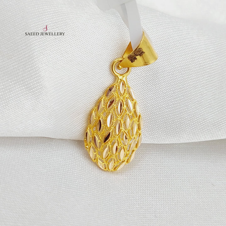 21K Gold Spike Pendant by Saeed Jewelry - Image 1