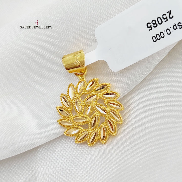 21K Gold Spike Pendant by Saeed Jewelry - Image 1