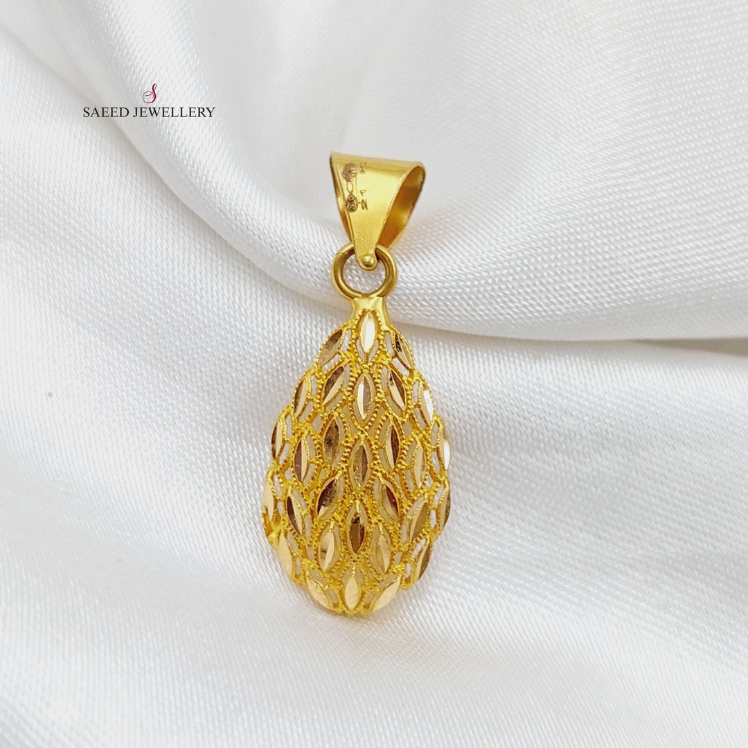 21K Gold Spike Pendant by Saeed Jewelry - Image 7