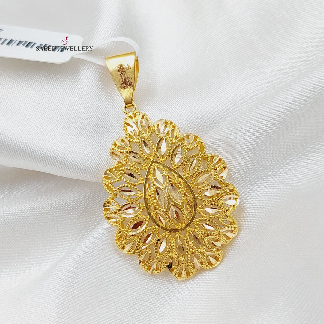 21K Gold Spike Pendant by Saeed Jewelry - Image 4