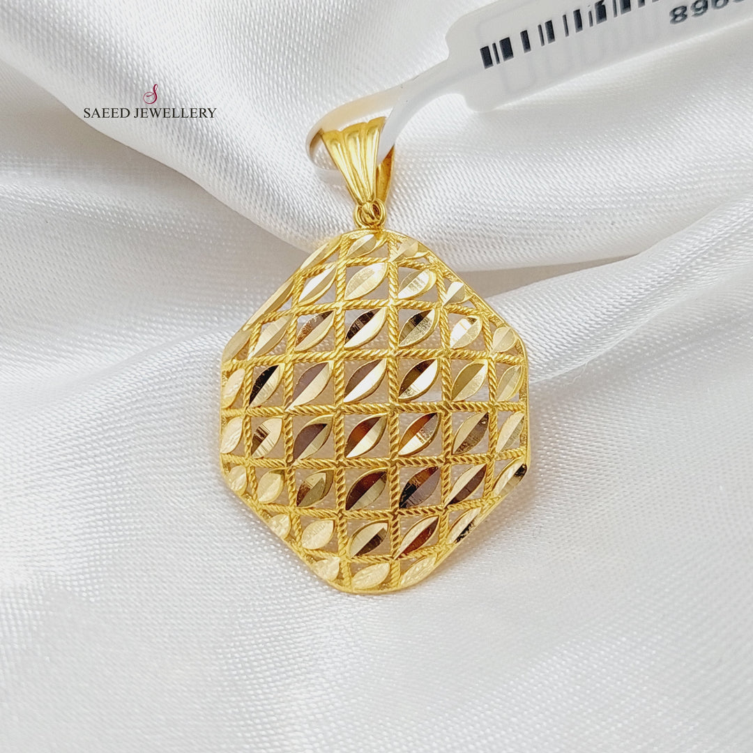 21K Gold Spike Pendant by Saeed Jewelry - Image 1