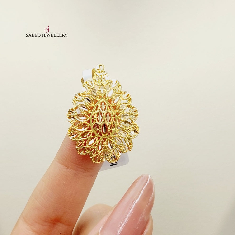 21K Gold Spike Pendant by Saeed Jewelry - Image 5