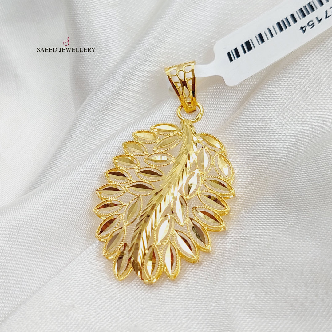 21K Gold Spike Pendant by Saeed Jewelry - Image 3