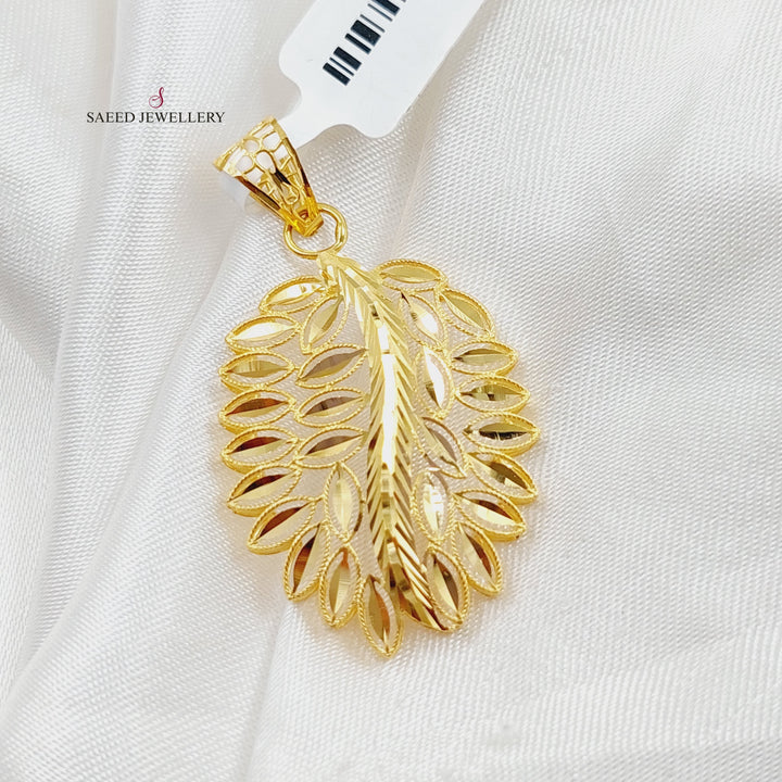 21K Gold Spike Pendant by Saeed Jewelry - Image 4