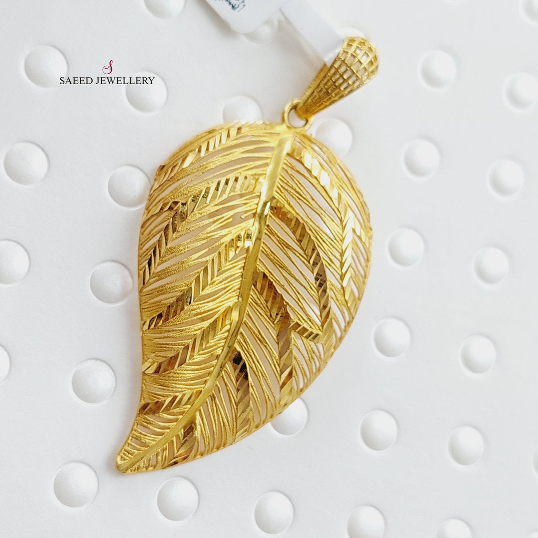 21K Gold Spike Pendant by Saeed Jewelry - Image 3