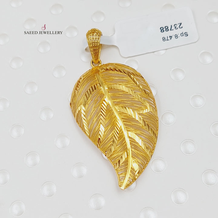 21K Gold Spike Pendant by Saeed Jewelry - Image 1