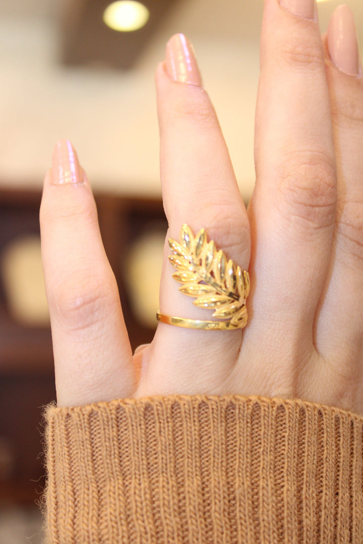 21K Gold Spike Ring by Saeed Jewelry - Image 4