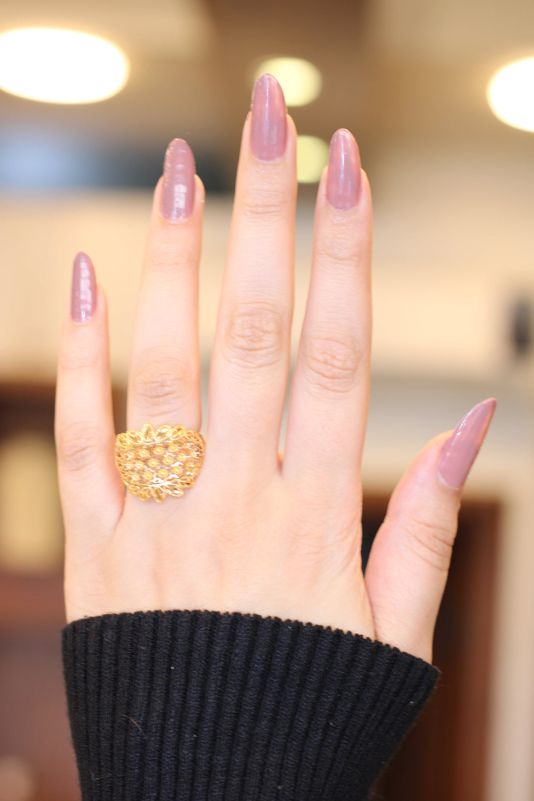 21K Gold Spike Ring by Saeed Jewelry - Image 2