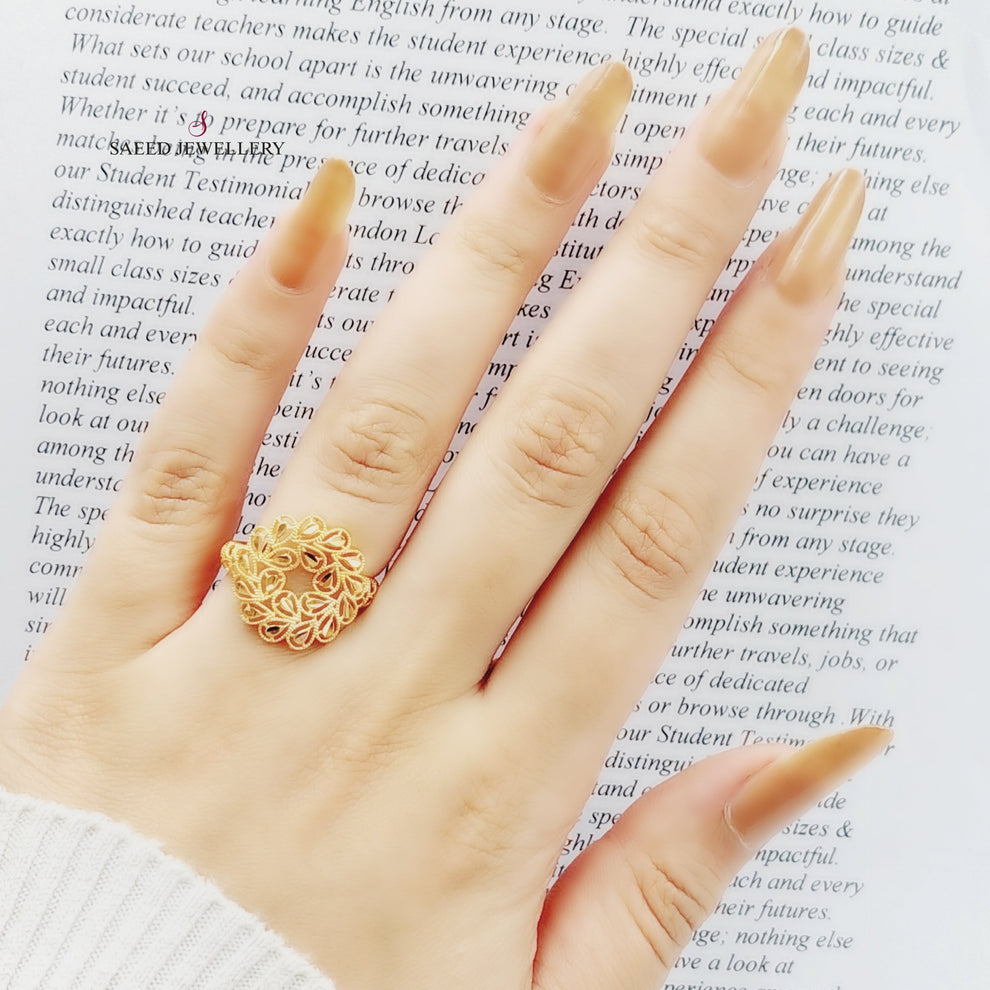 21K Gold Spike Ring by Saeed Jewelry - Image 2