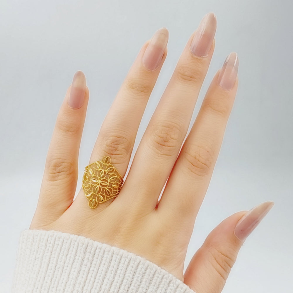 21K Gold Spike Ring by Saeed Jewelry - Image 2