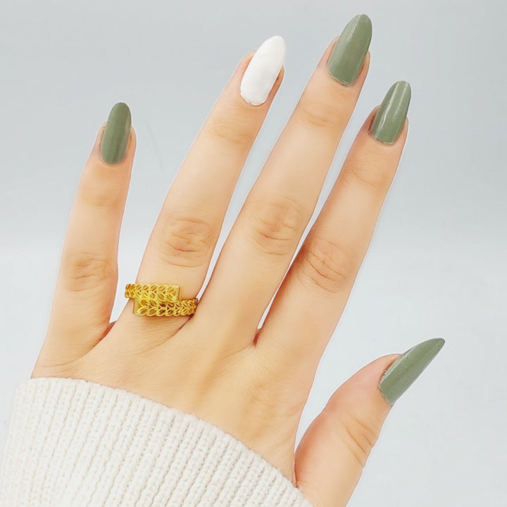 21K Gold Spike Ring by Saeed Jewelry - Image 2