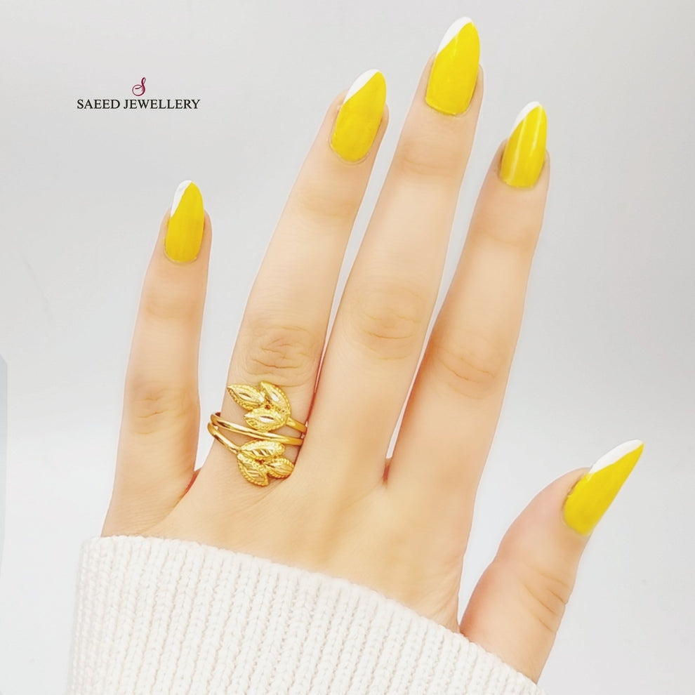 21K Gold Spike Ring by Saeed Jewelry - Image 2