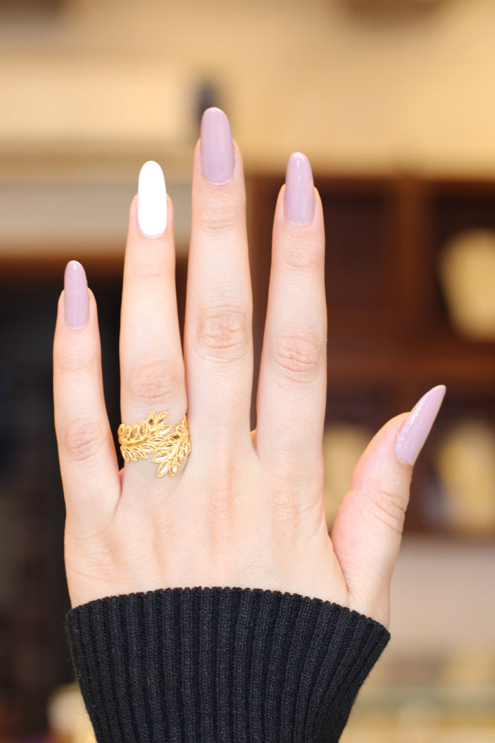 21K Gold Spike Ring by Saeed Jewelry - Image 1