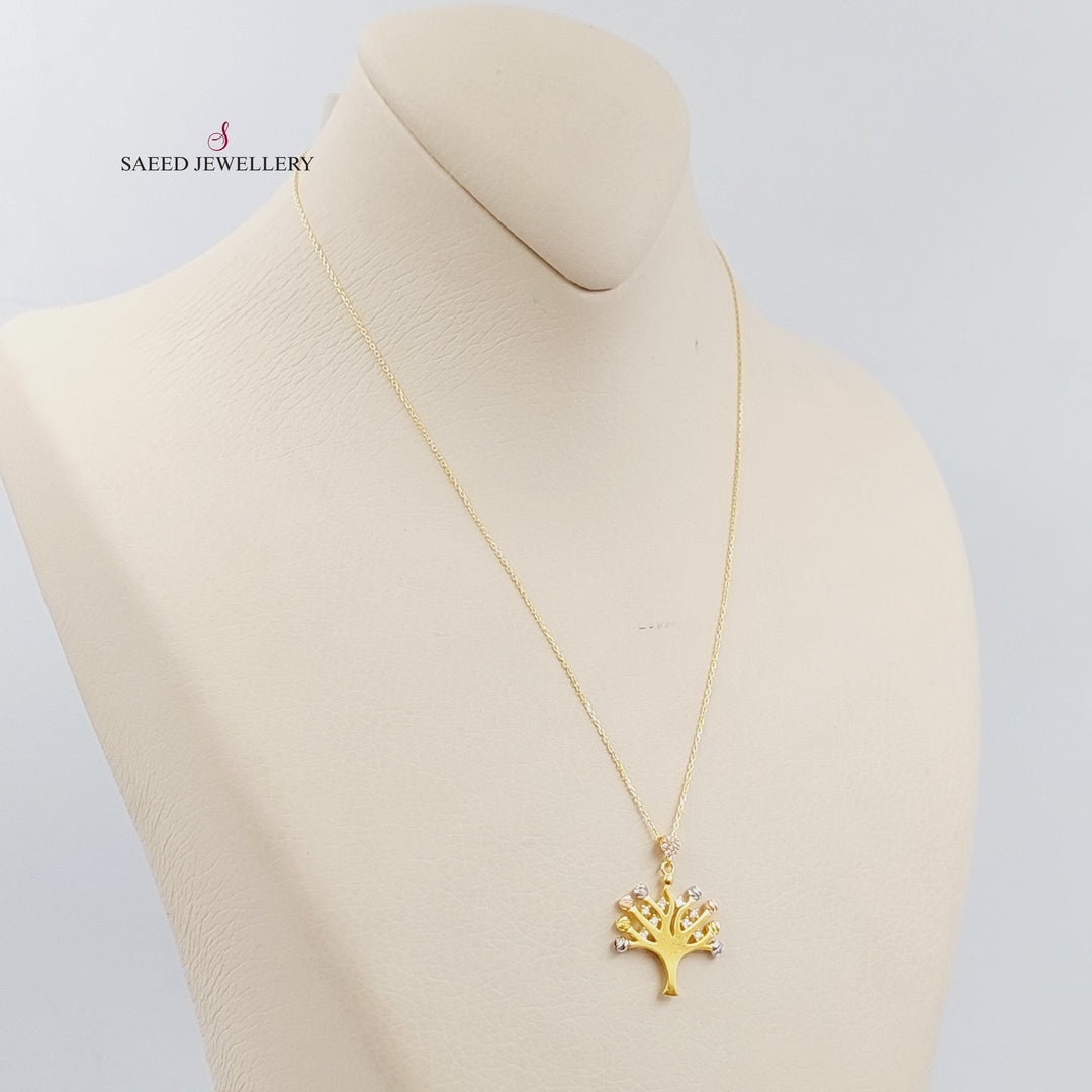 21K Gold Spike Ring Necklace by Saeed Jewelry - Image 2