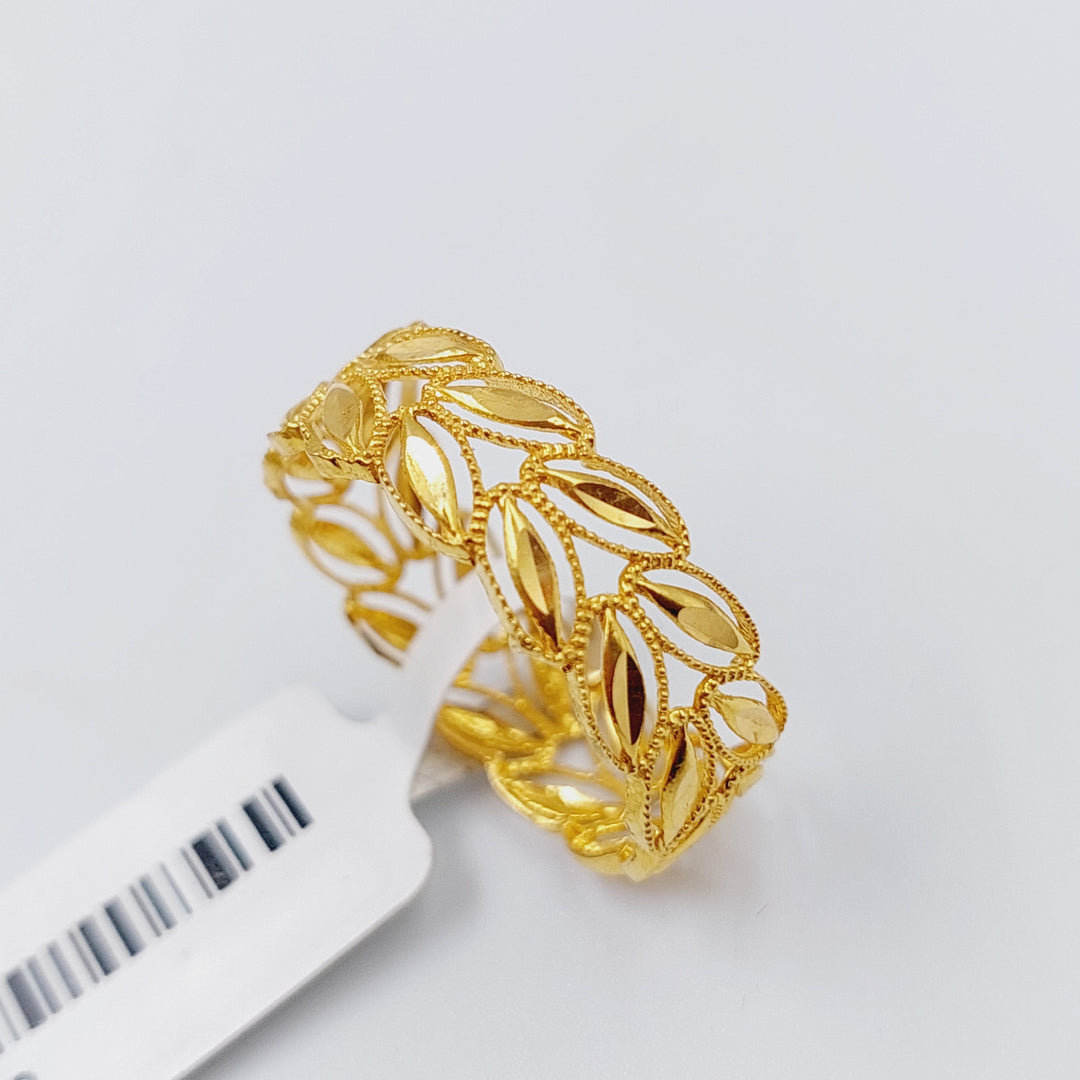 21K Gold Spike Wedding Ring by Saeed Jewelry - Image 5