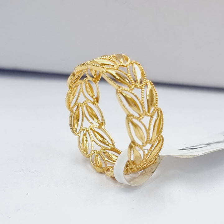 21K Gold Spike Wedding Ring by Saeed Jewelry - Image 12