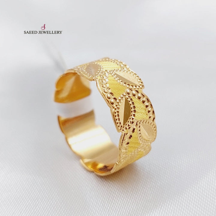 21K Gold Spike Wedding Ring by Saeed Jewelry - Image 5