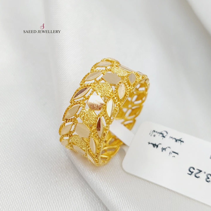 21K Gold Spike Wedding Ring by Saeed Jewelry - Image 1