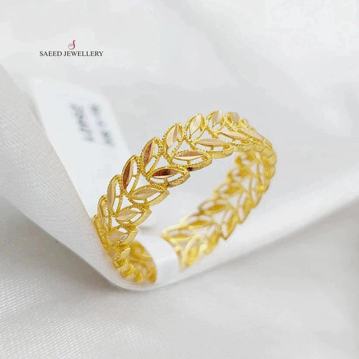 21K Gold Spike Wedding Ring by Saeed Jewelry - Image 1