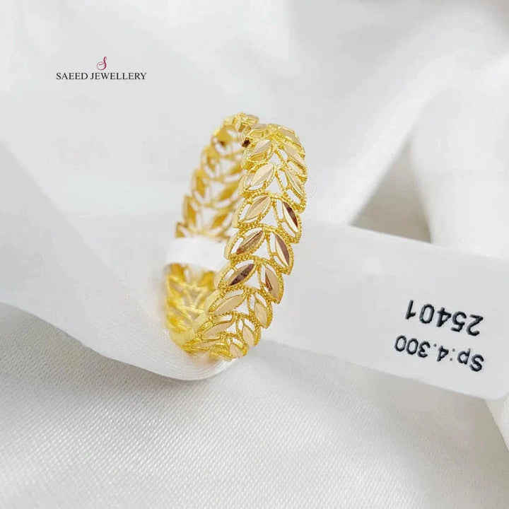 21K Gold Spike Wedding Ring by Saeed Jewelry - Image 11