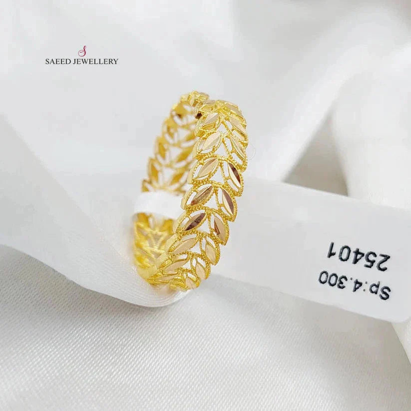 21K Gold Spike Wedding Ring by Saeed Jewelry - Image 2