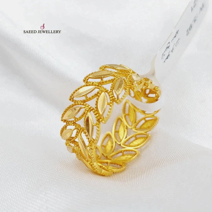 21K Gold Spike Wedding Ring by Saeed Jewelry - Image 8