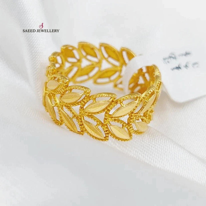 21K Gold Spike Wedding Ring by Saeed Jewelry - Image 13