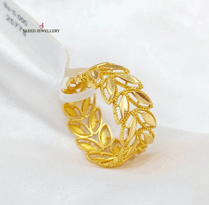 21K Gold Spike Wedding Ring by Saeed Jewelry - Image 6